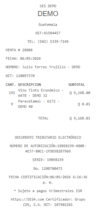 Ver ticket